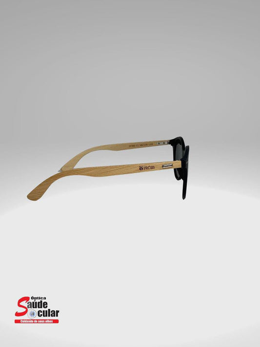 Óculos de Sol Froes - Preto com Hastes Amadeiradas